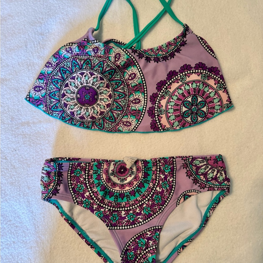 Purple and Teal Mandala Bikini Set
